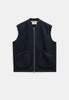 AKROBIN BOILED WOOL GILET - Sky Captain
