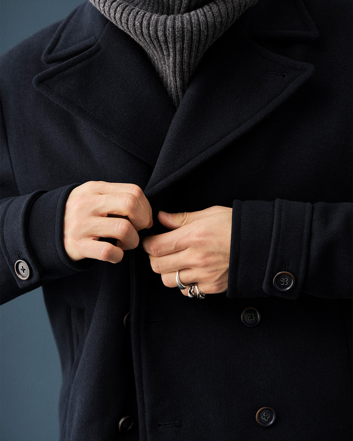 AKBØRGE WOOL COAT - Sky Captain