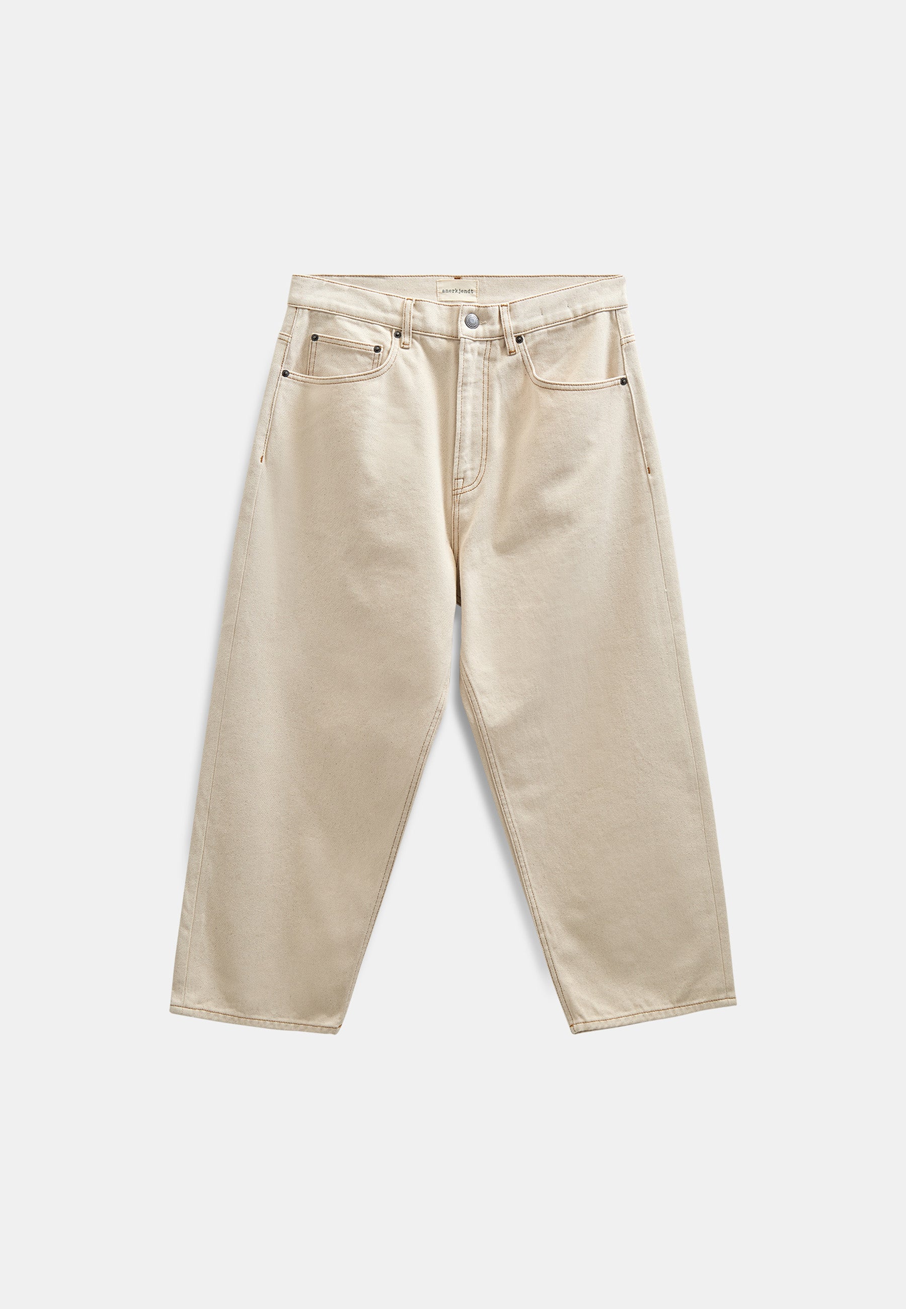 AKJAKOB CROP JEANS - 8009 ECRU - Ecru denim