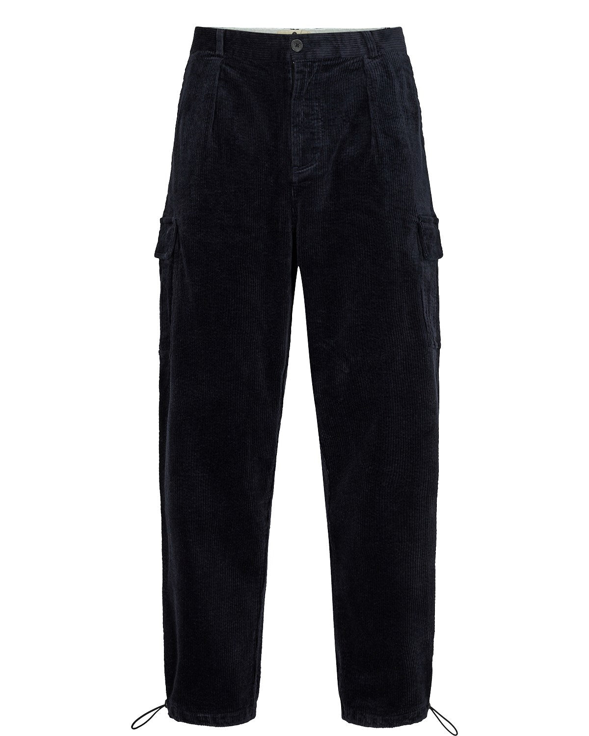 AKJAN CORD PLEAT CARGO PANTS - Sky Captain
