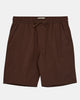 AKLT JAMES COT/LINEN ELA SHORTS - Chocolate Brown